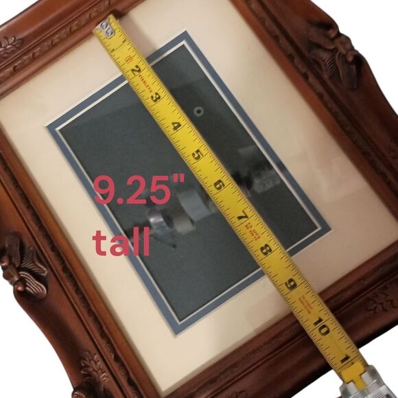 Ornate Faux Wood Picture Frame Photo Brown Vtg 70s Realistic Victorian Witchy - Picture 4 of 16